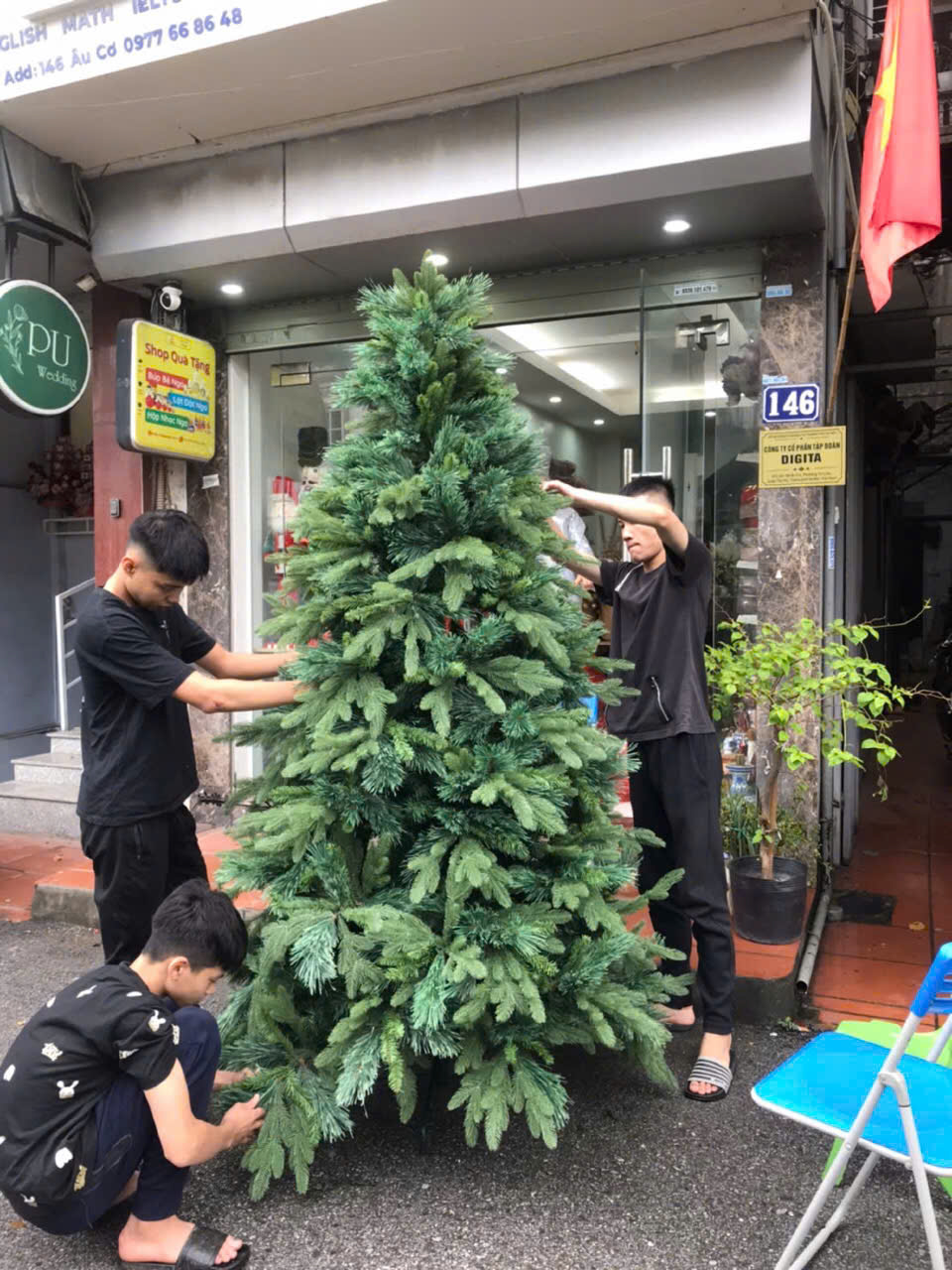 Cây thông noel PE SPA mix lá cước 2.4m